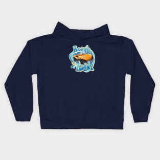 Beach ready buggy in Orange Kids Hoodie